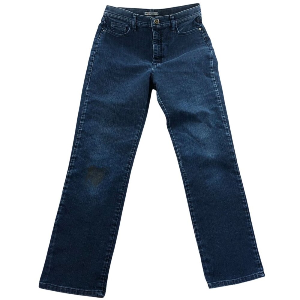 Lee Womens Jeans Size 12 Medium Classic Fit Straight Leg Blue Denim Classic